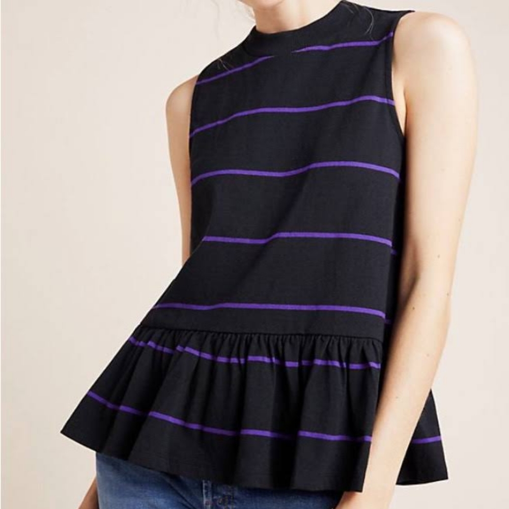 Anthropologie Hildi Peplum Top